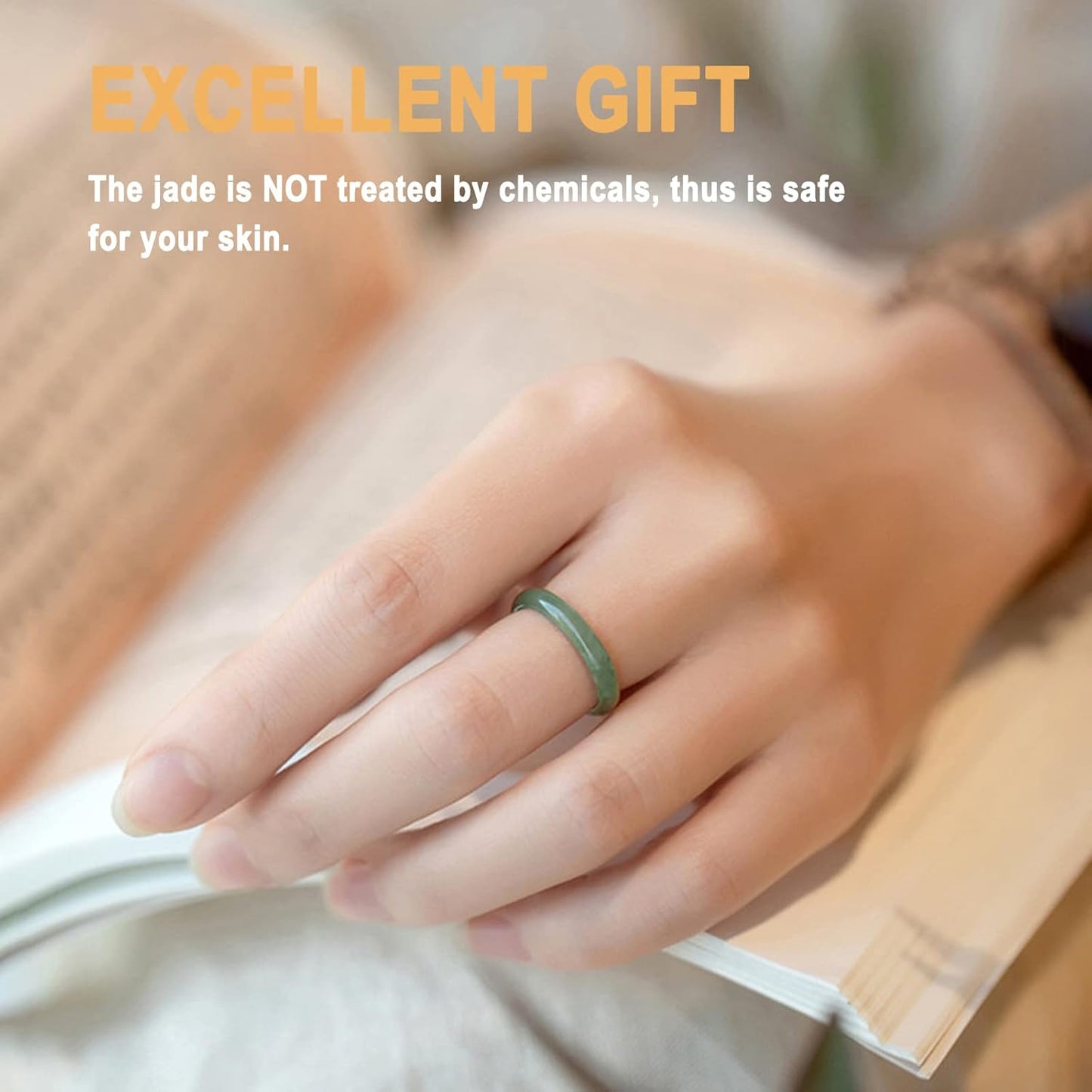 A Grade Natural Jade Band Ring™